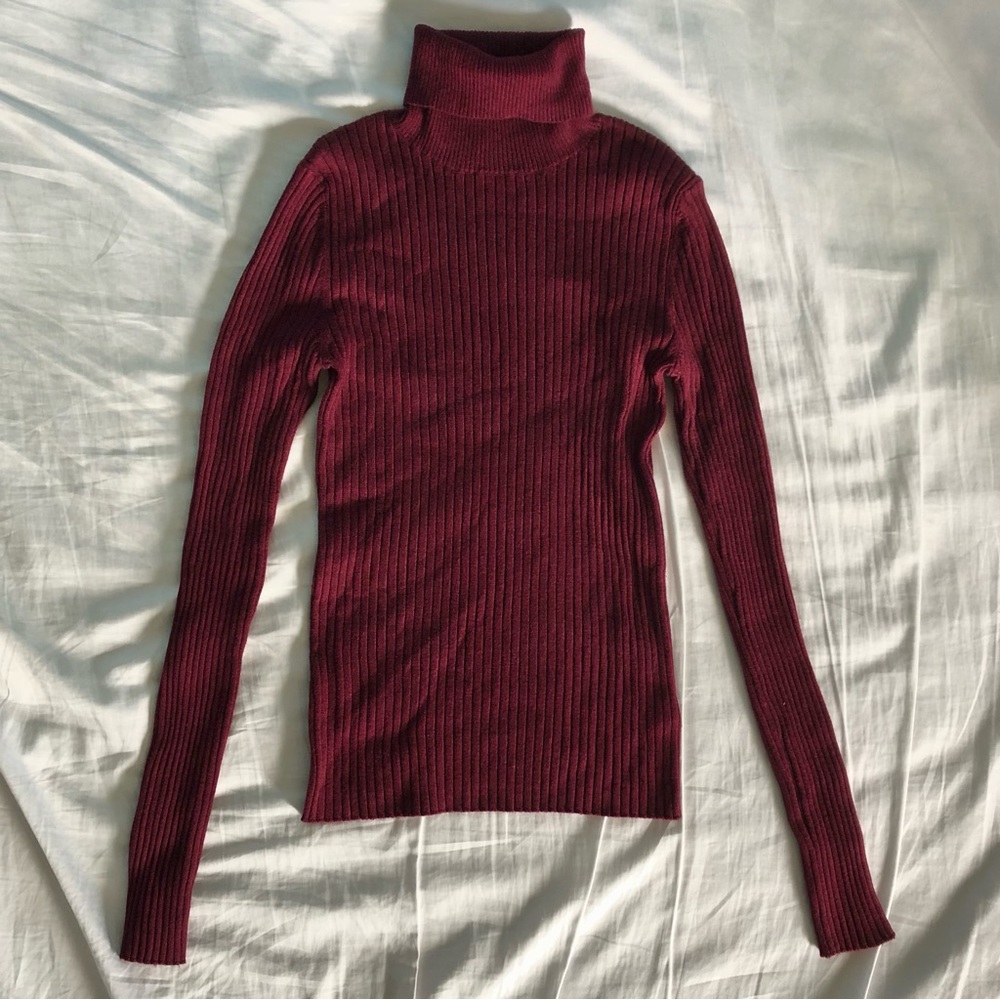 Express Ribbed Marled Turtleneck Sweater